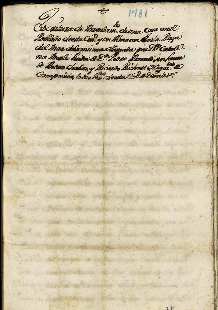 1782 Compra almacén Andrés Chabás _ Richart (Familia Chabas mss_113 Bval)-a